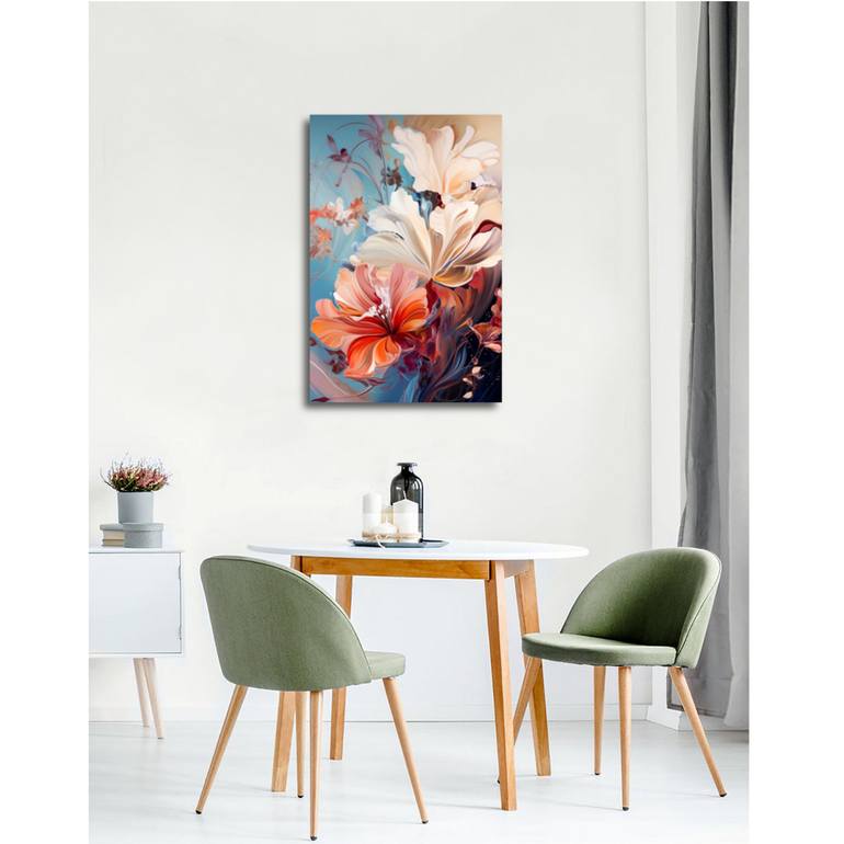 Original Abstract Expressionism Botanic Painting by Eva Clair