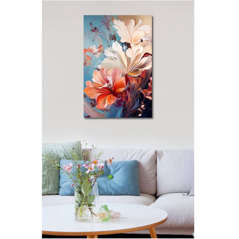 Original Abstract Expressionism Botanic Painting by Eva Clair