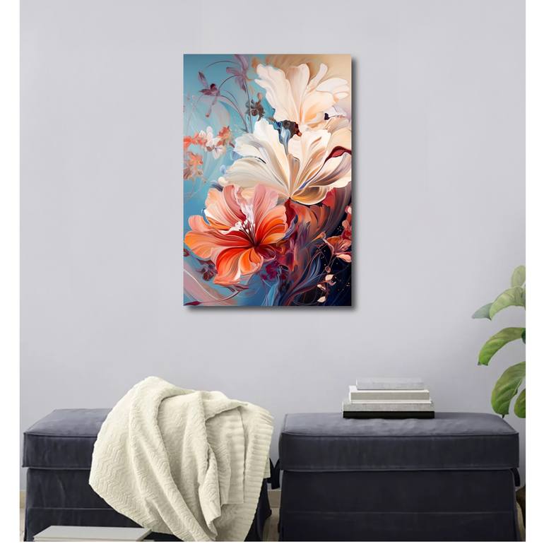 Original Abstract Expressionism Botanic Painting by Eva Clair