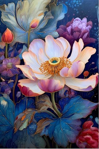 Print of Floral Paintings by Eva Clair