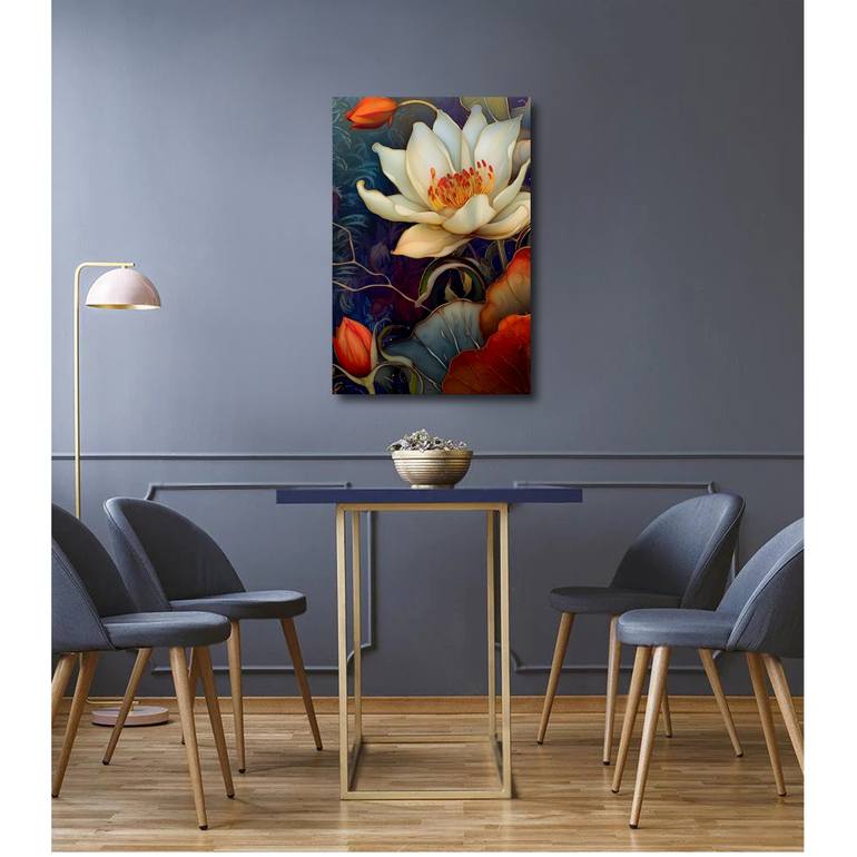 Original Abstract Expressionism Floral Painting by Eva Clair