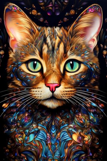 Print of Pop Art Cats Mixed Media by Eva Clair