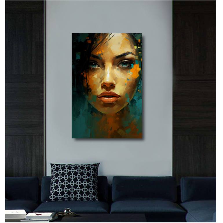Original Abstract Expressionism Women Mixed Media by Eva Clair