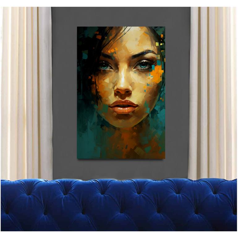 Original Abstract Expressionism Women Mixed Media by Eva Clair