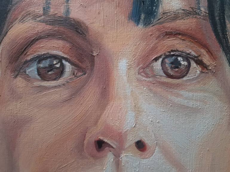 Original Realism Portrait Painting by Andrea Montenegro