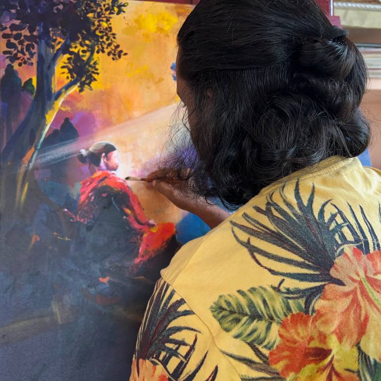 Original Contemporary Religion Painting by Prasanth Kp