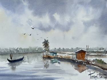 Original Rural life Paintings by Prasanth KP