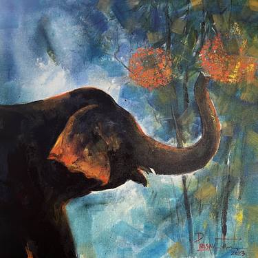 Original Art Deco Animal Paintings by Prasanth KP