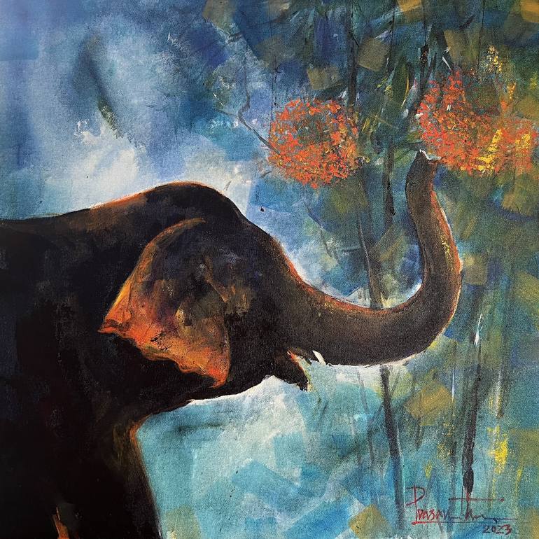 abstract elephant painting