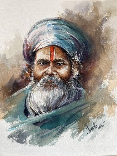 Portrait of Indian Sadhu/ Monk thumb