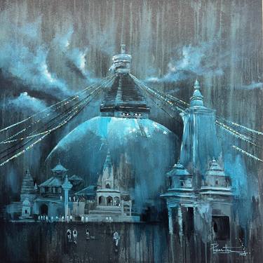 Original Abstract Expressionism Architecture Paintings by Prasanth KP