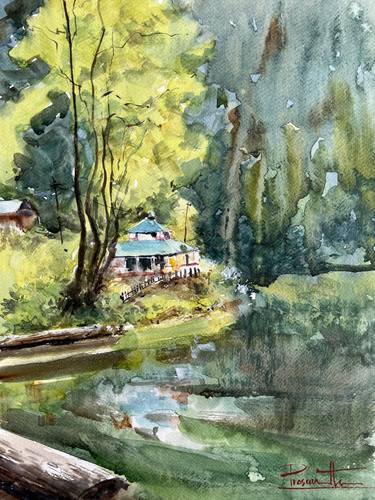 Original Fine Art Landscape Painting by Prasanth Kp