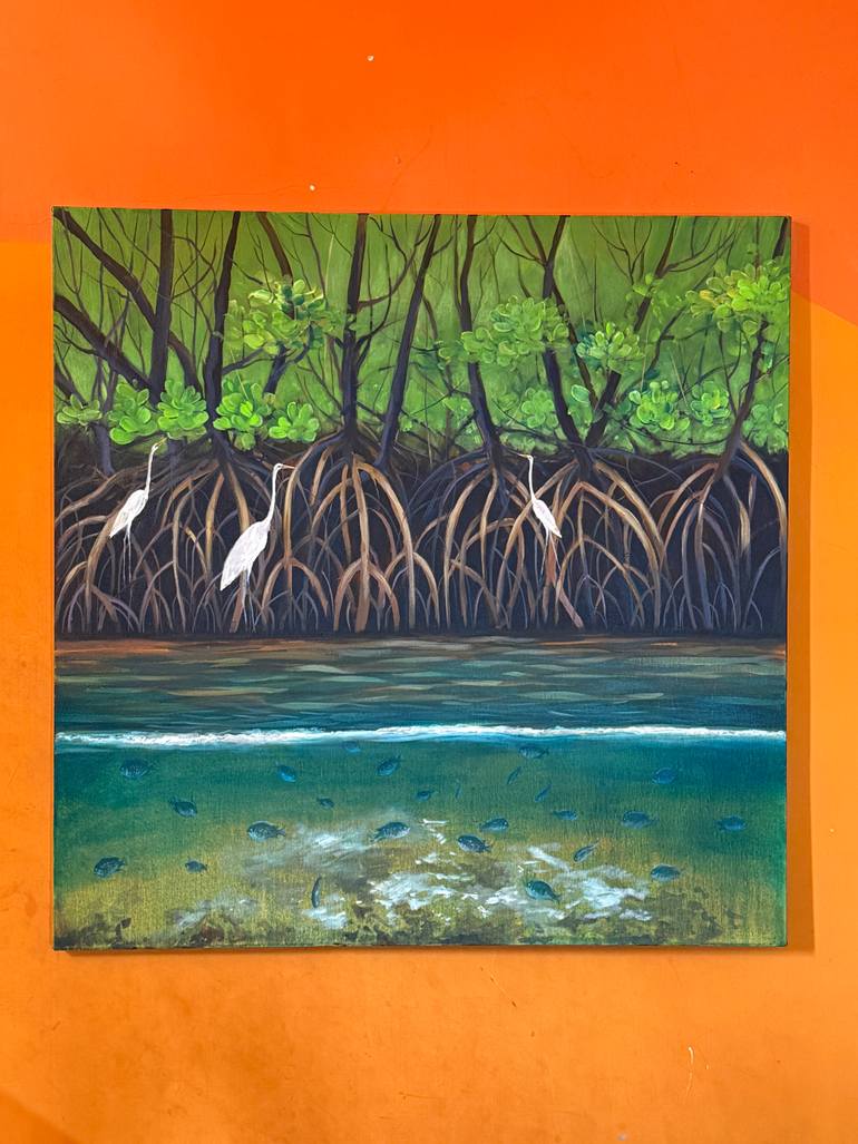Original Abstract Expressionism Nature Painting by Prasanth Kp