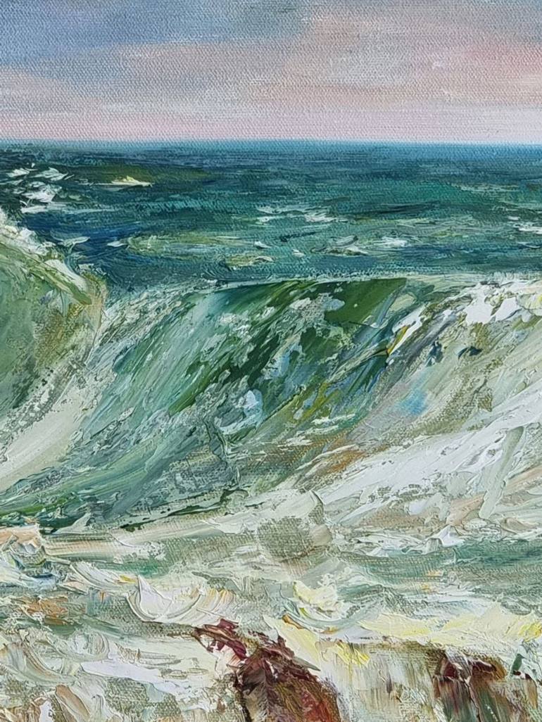 Original Impasto Seascape Painting by Anna Bokova