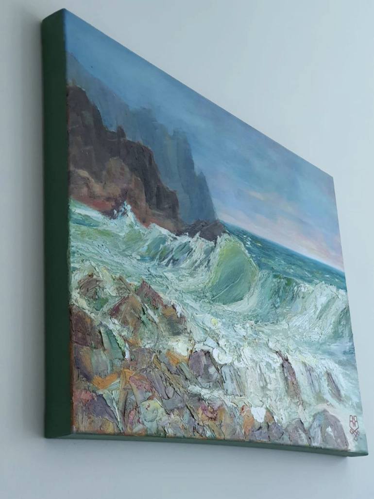 Original Impasto Seascape Painting by Anna Bokova