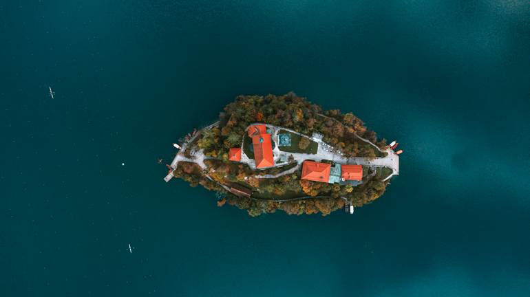 Original Landscape Photography by Ernest Mazarekic | Digital Art Art on Paper | The Heart of the Lake