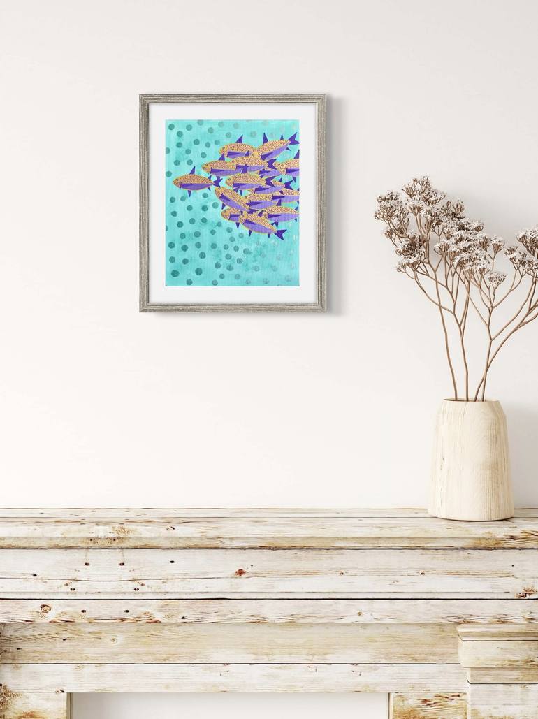 Original Art Deco Animal Painting by Jorge Gonzalez 