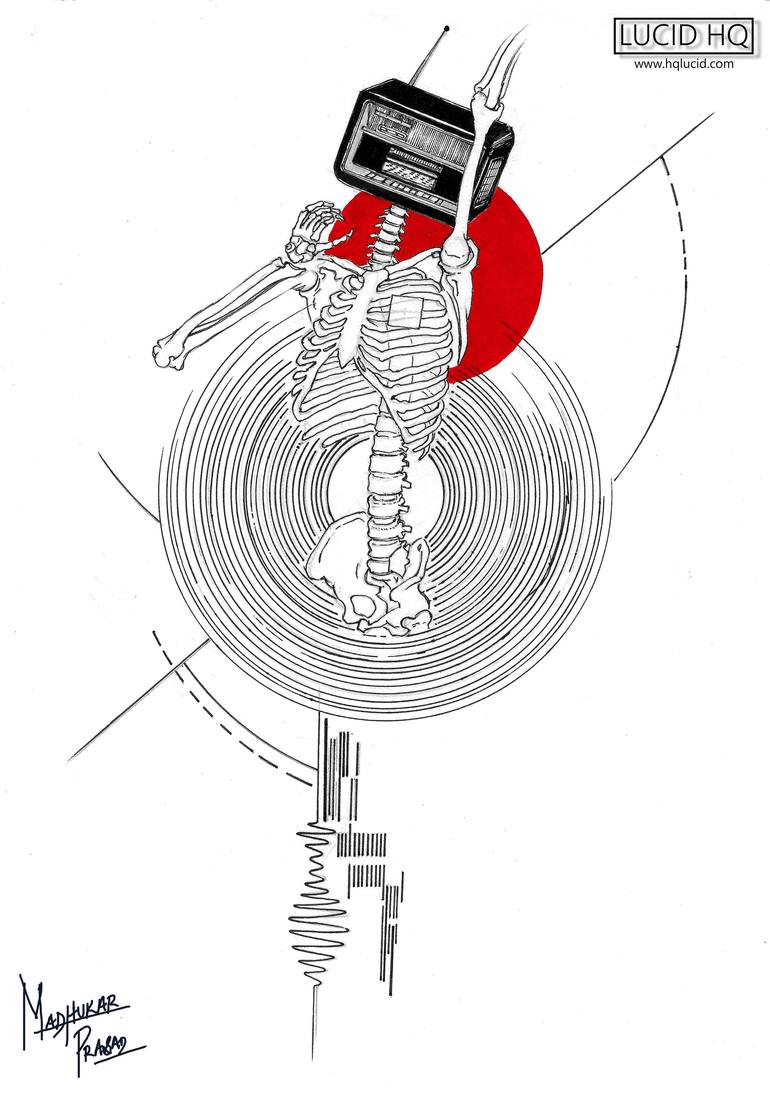 Original Conceptual Music Drawing by Madhukar Prasad