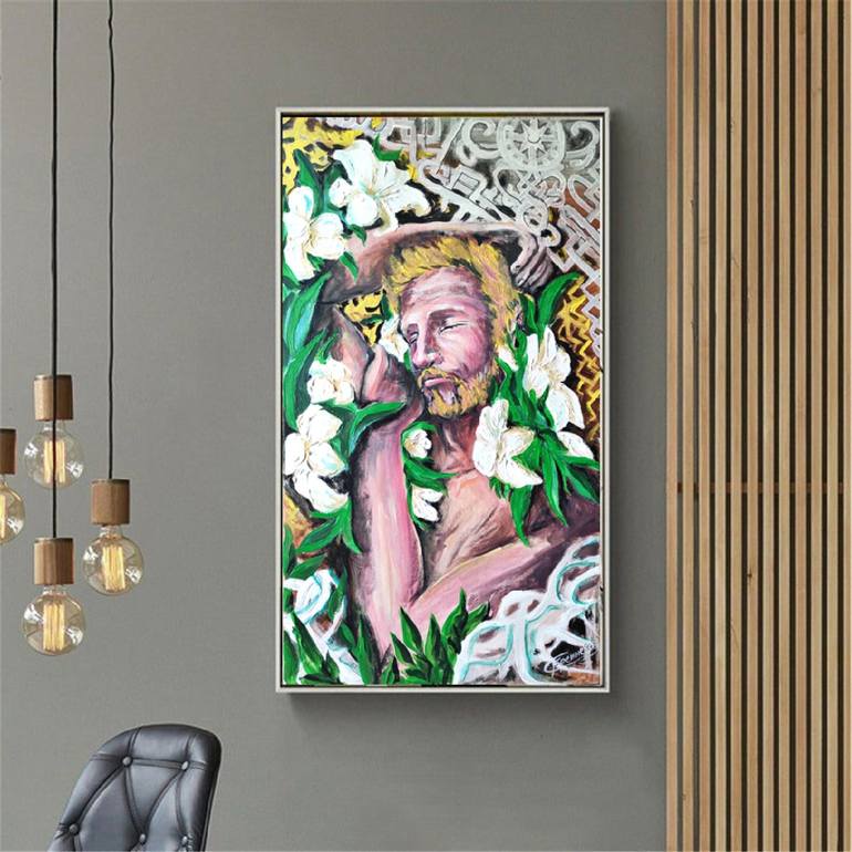 Original Portraiture Interiors Painting by Sitora Brejneva