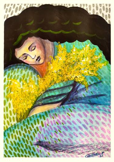 Original Abstract Women Painting by Sitora Brejneva