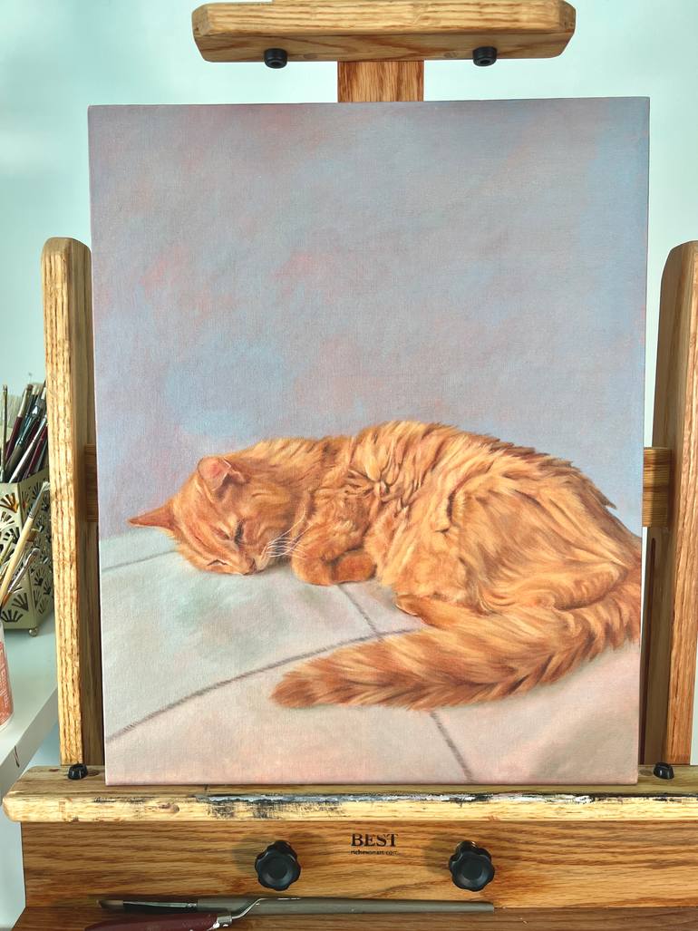 Original Contemporary Cats Painting by Kathrine Young