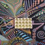 Capital City , Acrylic Mix on card Visible in The Dark 68x48cm by Farshad Sanaee The Apple