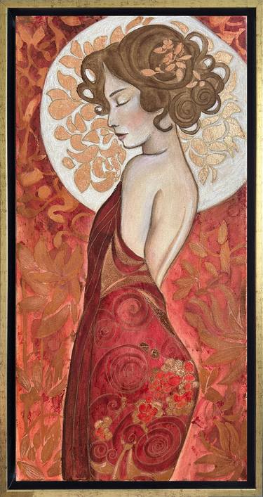 Original Art Nouveau Women Painting by Anna Goldbrook