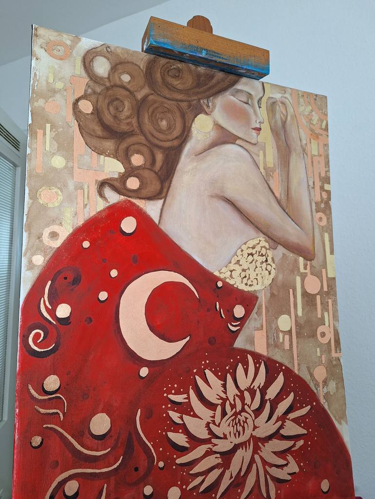 Original Art Deco Women Painting by Anna Goldbrook