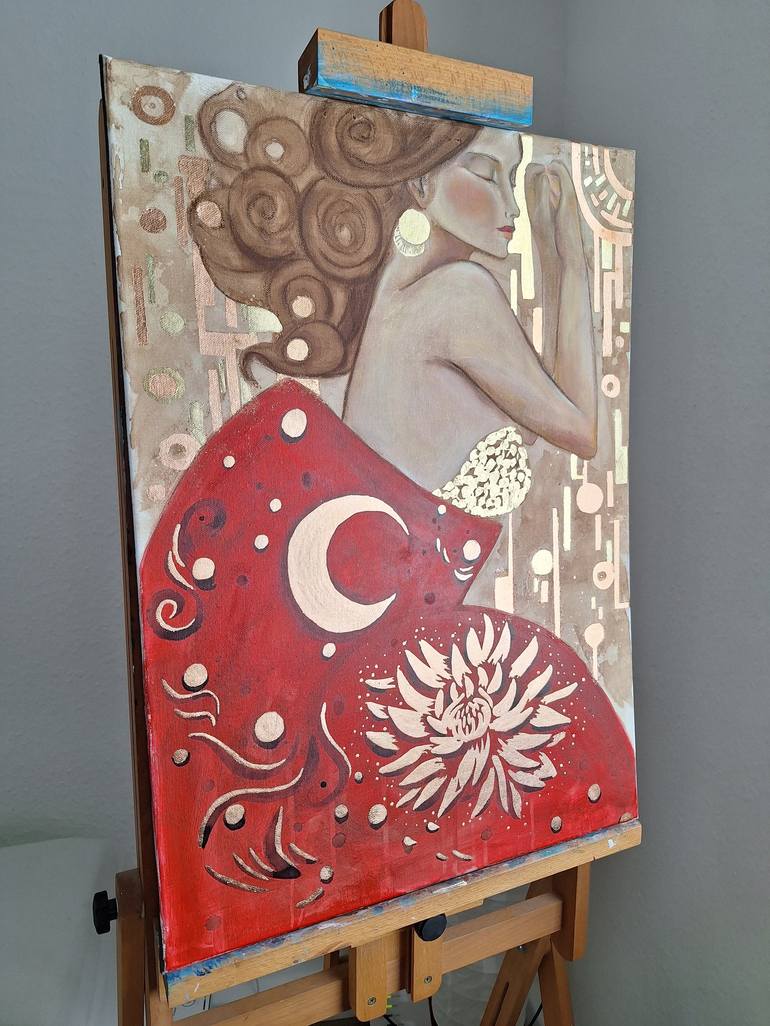 Original Art Deco Women Painting by Anna Goldbrook