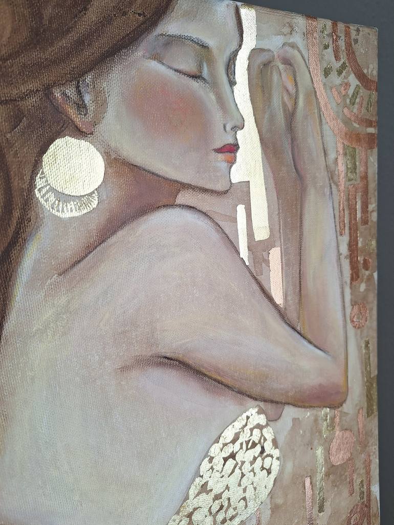 Original Art Deco Women Painting by Anna Goldbrook