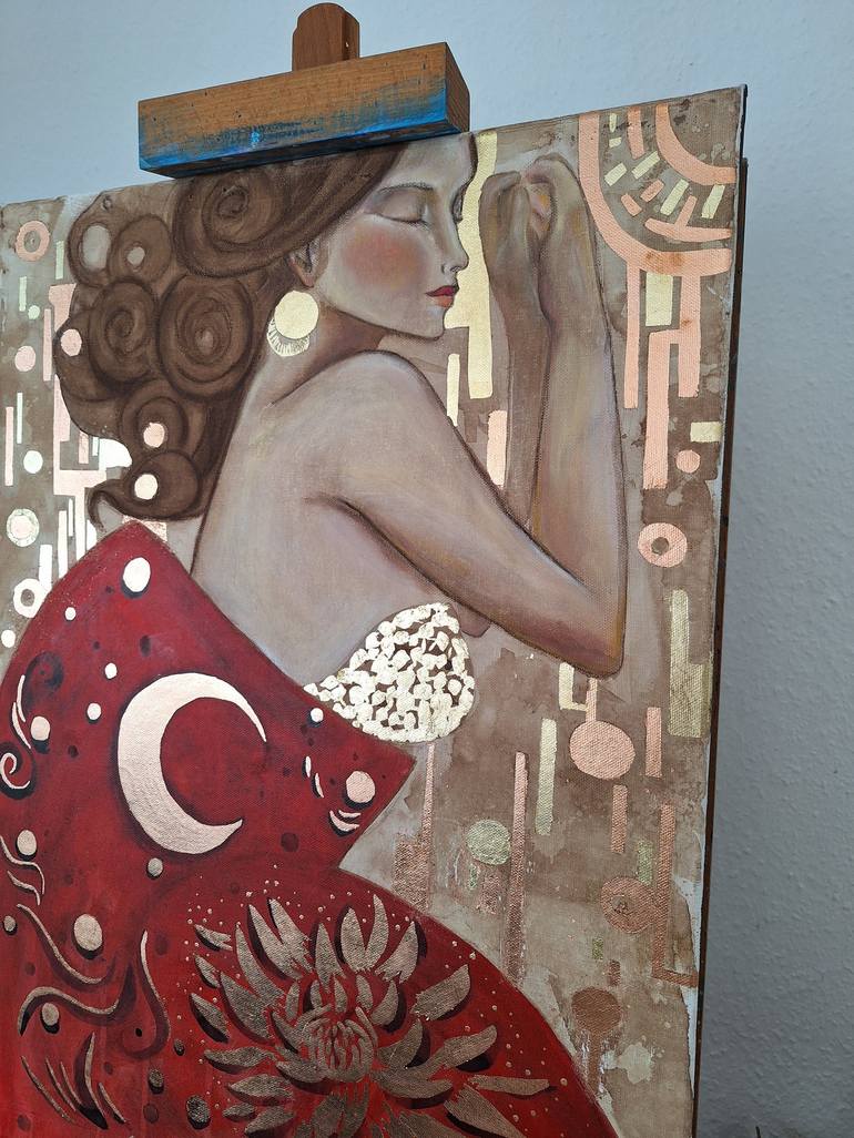 Original Art Deco Women Painting by Anna Goldbrook