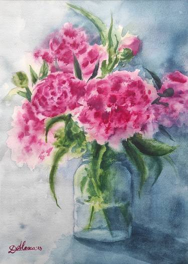 Print of Impressionism Floral Paintings by Alexandra Adeline Dumitru