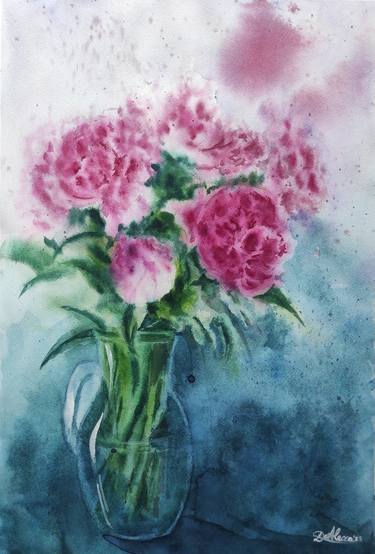 Original Impressionism Floral Paintings by Alexandra Adeline Dumitru