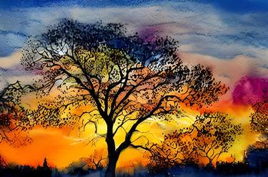 Print of Expressionism Tree Digital by Clara Beckwith