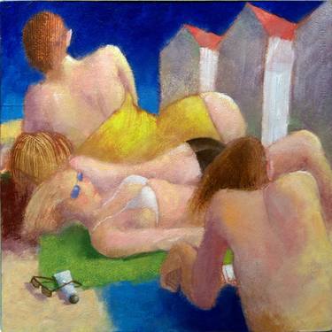 Print of Figurative Beach Paintings by Chesneau Philippe