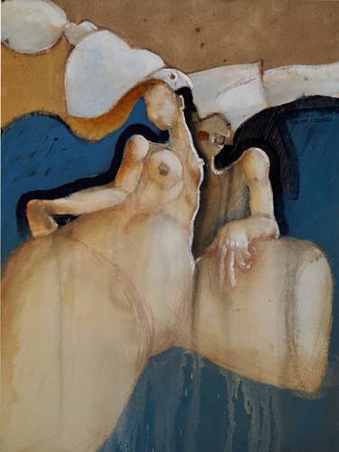 Original Expressionism Erotic Paintings by Chesneau Philippe