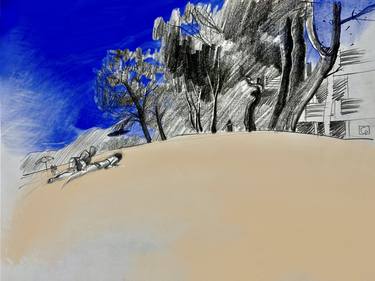 Original Beach Mixed Media by Chesneau Philippe