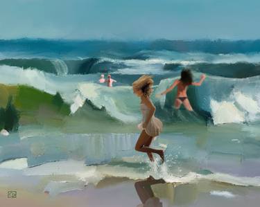 Original Figurative Beach Digital by Chesneau Philippe