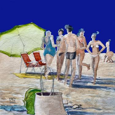 Original Figurative Beach Digital by Chesneau Philippe