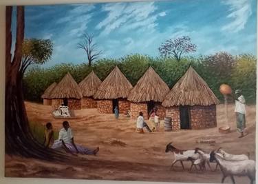 Original Fine Art Family Paintings by Michael Sowah Abigi-Doo Okpoti