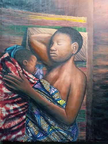 Original Family Paintings by Michael Sowah Abigi-Doo Okpoti