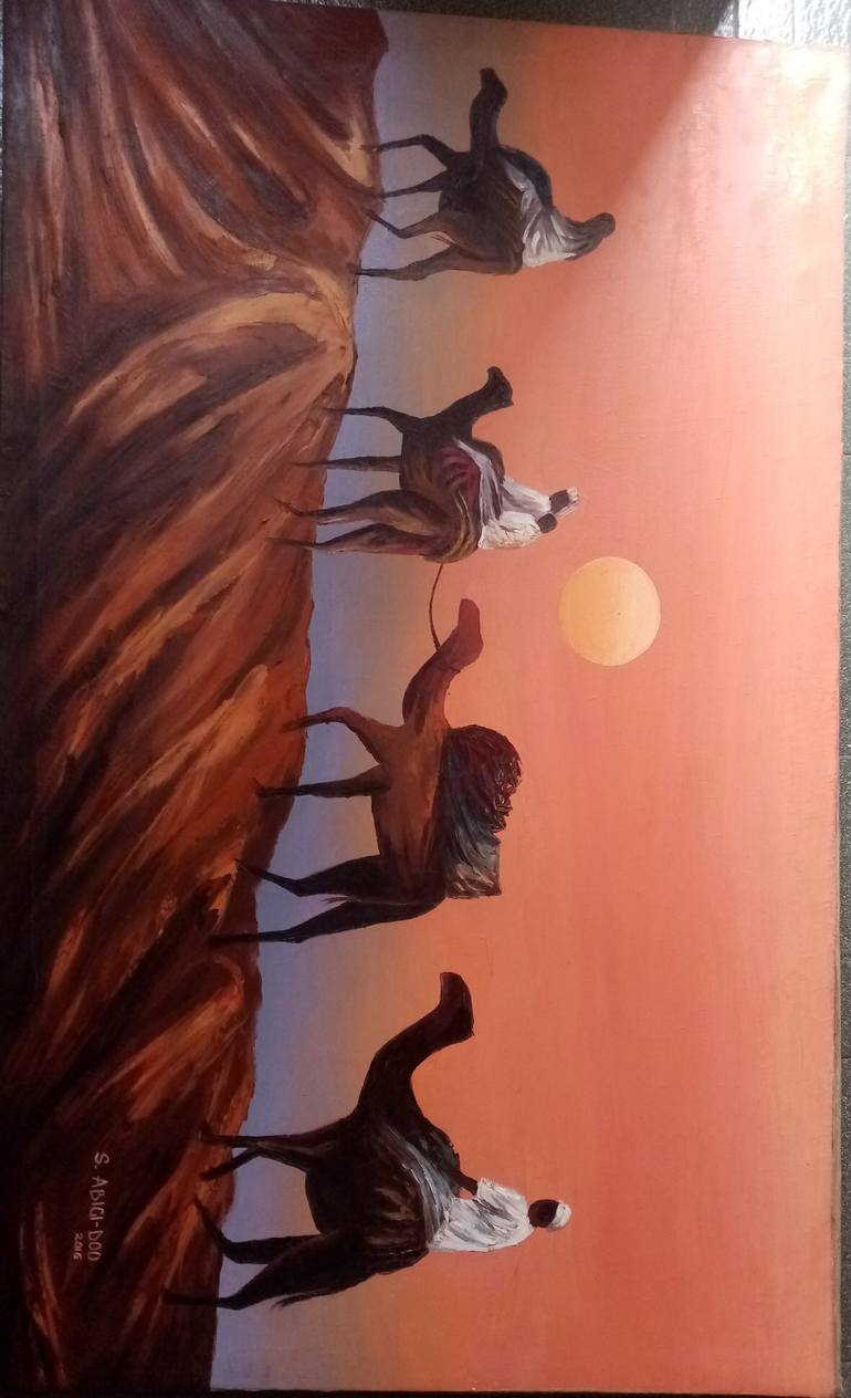 Original Travel Painting by Michael Sowah Abigi-Doo Okpoti