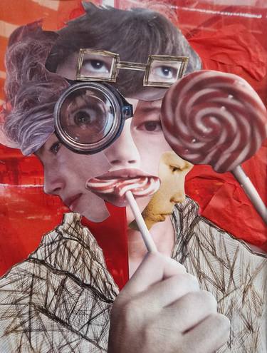 Original Figurative Family Collage by Chiara Coledo