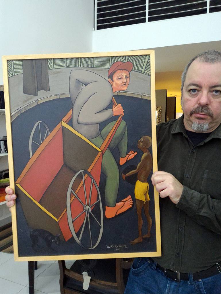 Original Expressionism People Painting by Joao Werner