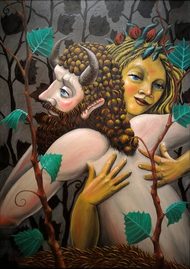 Original Figurative Classical mythology Paintings by Joao Werner