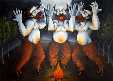 Original Figurative Classical mythology Paintings by Joao Werner