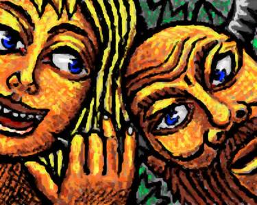 Original Expressionism Classical mythology Mixed Media by Joao Werner