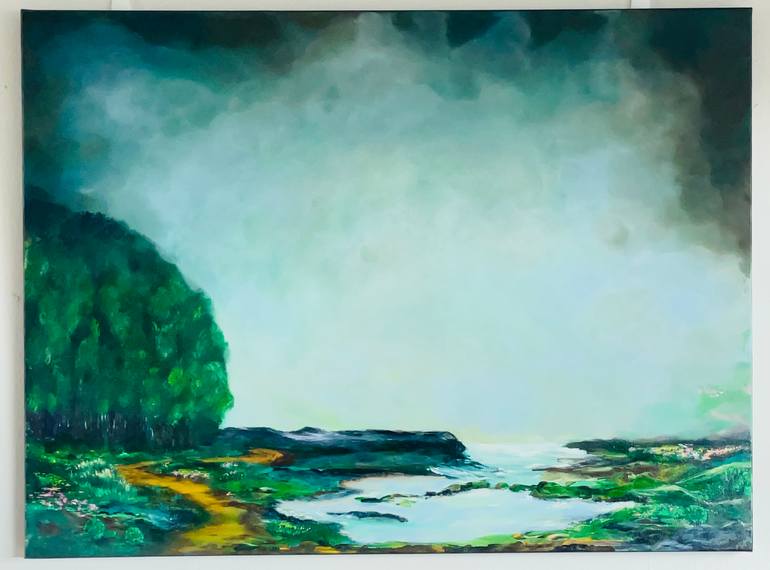 Original Abstract Expressionism Nature Painting by Pauline Wanyu
