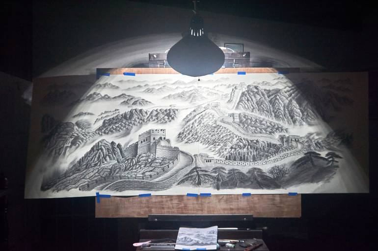 Original Figurative Landscape Drawing by Jose Fabio Esquivel