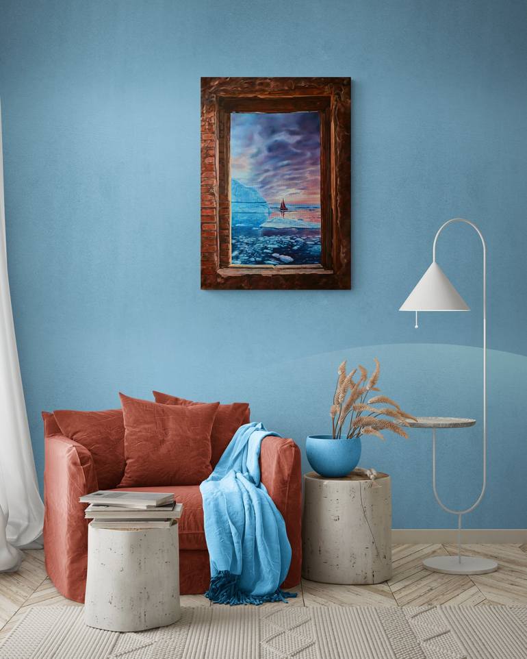 Original Realism Seascape Painting by Istvan Cene gal